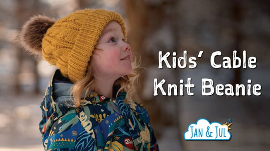 Jan & Jul Kids Knitted Beanies Hat Grey Lighting Bolt