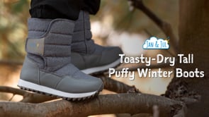 Jan & Jul Toasty Dry Tall Puffy Winter Boots Bear