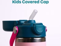 Hydro Flask Kids 12 oz Wide Mouth Bottle With Covered Straw Cap And Boot