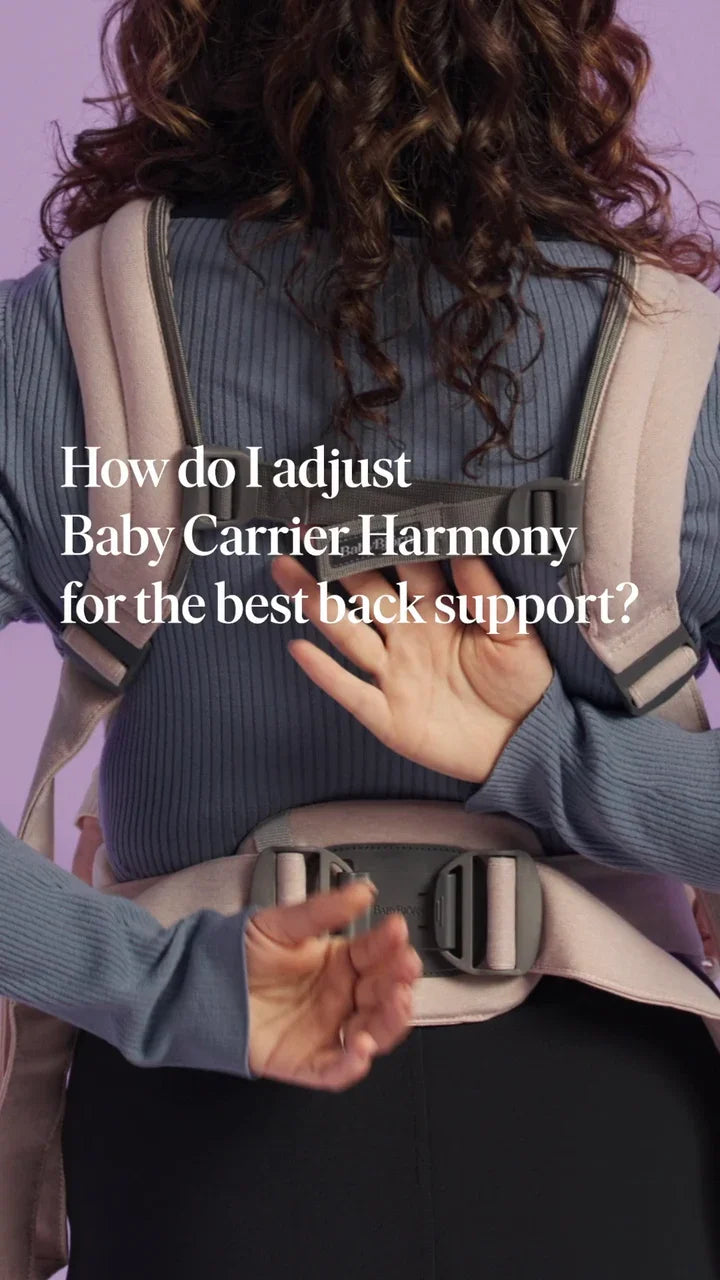 How do I adjust Baby Carrier Harmony for the best back support?