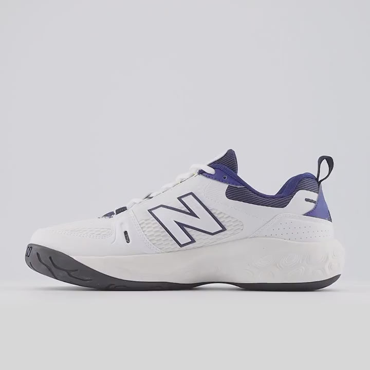 New Balance Men’s Fresh Foam X 1007 Tennis Shoes White With Team Navy — official rotation video