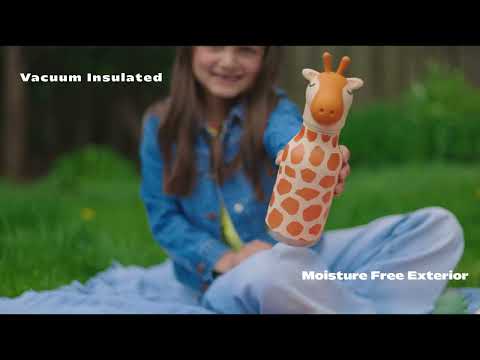 Asobu Bestie Animal Double Wall Stainless Steel Bottle 16oz Bear