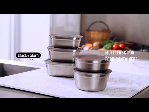 Black+Blum Microwavable Steel Food Bowl Large