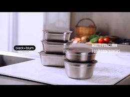 Black+Blum Microwavable Steel Food Bowl Large