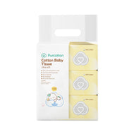 Purcotton Cotton Baby Tissue Ultra Soft 20cm x 15cm 80 Sheets