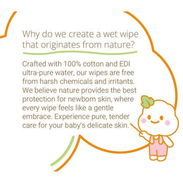 Purcotton Cotton Baby Wet Wipes 20 Sheets