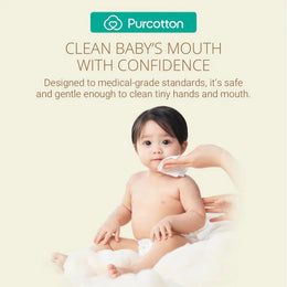 Purcotton Cotton Baby Wet Wipes 80 Sheets