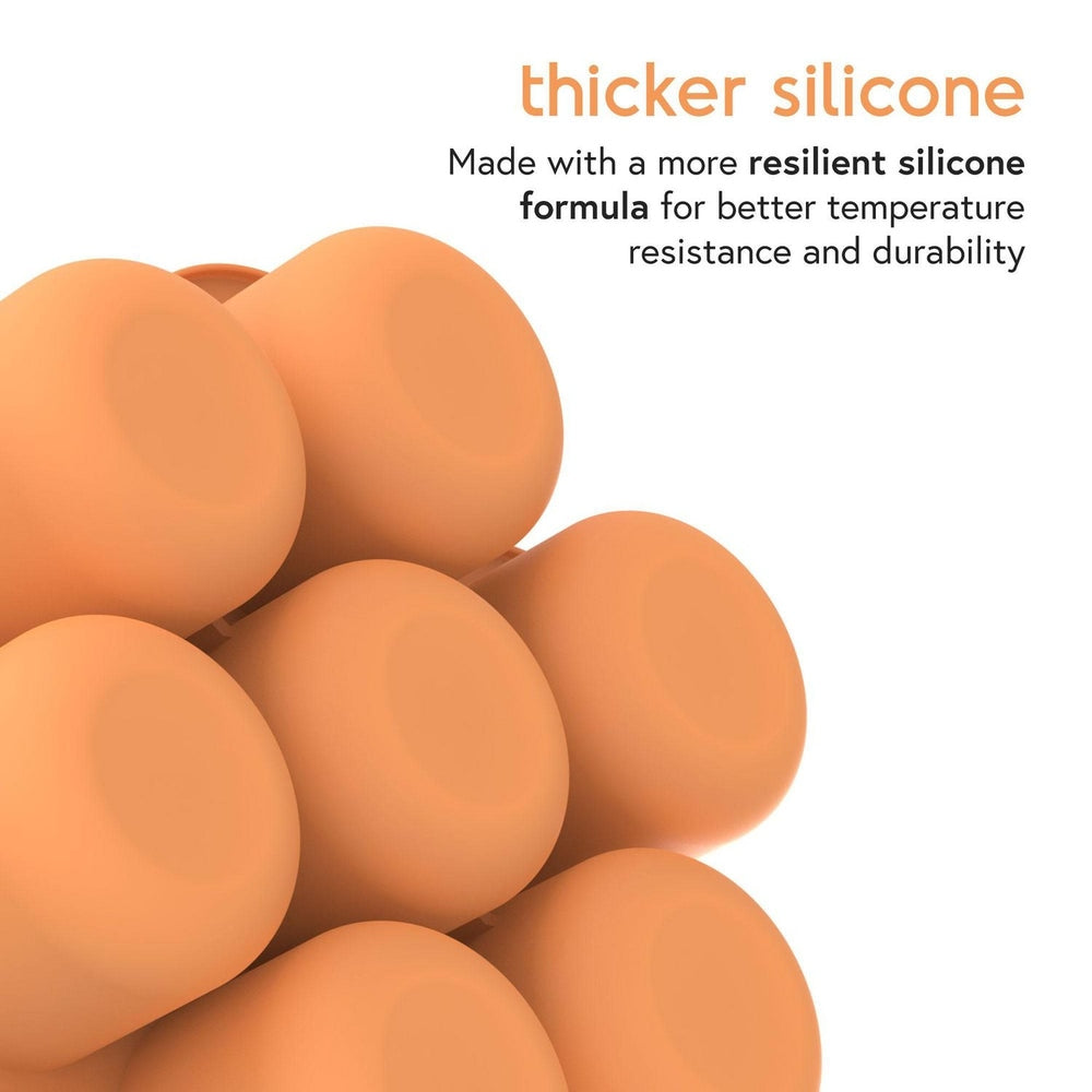 Quark Chiill silicone baby food freezer tray with lid, orange, 7 x 40 ml portions