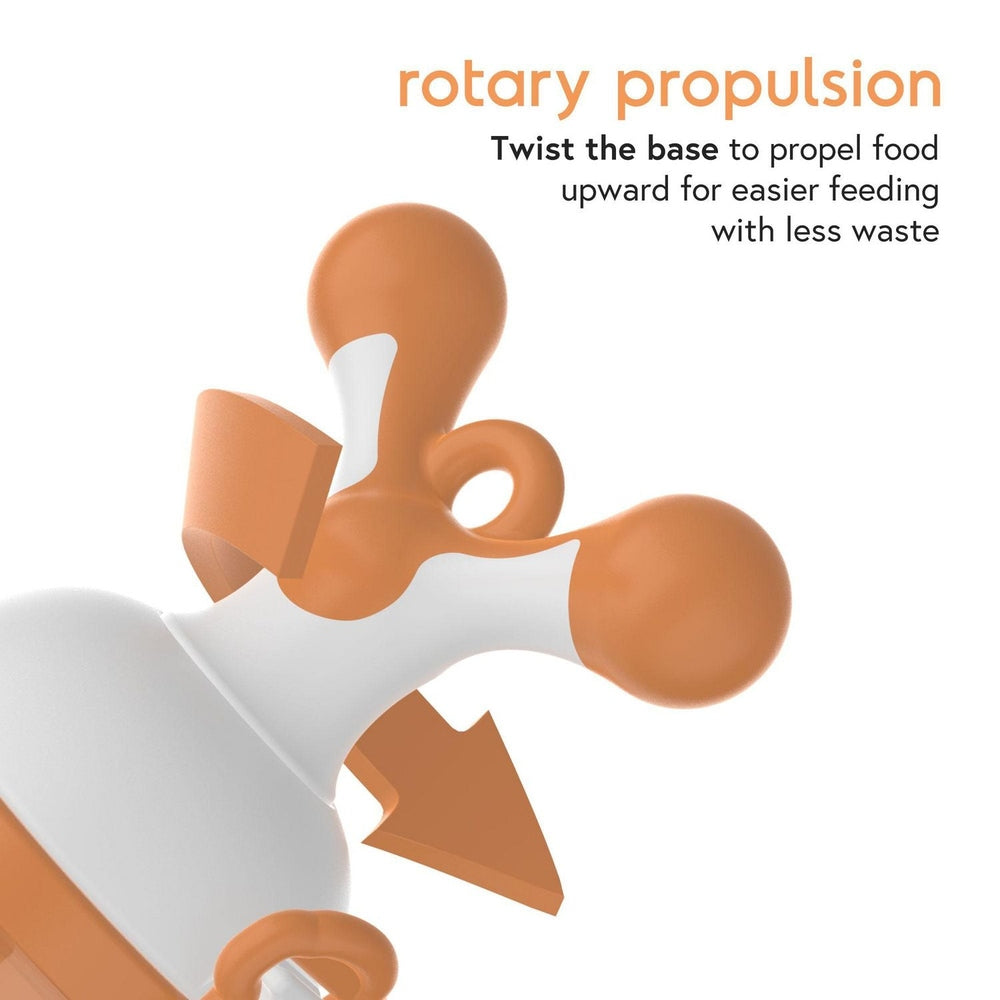 Quark Fruuti baby fruit feeder pacifier, orange silicone with white body, QUARK brand