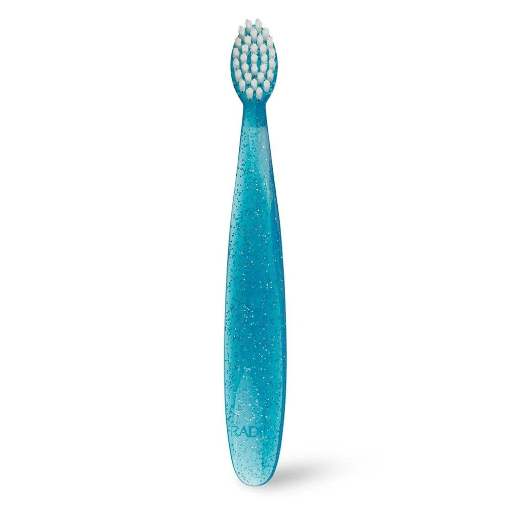 Radius Totz Toothbrush 18m+ turquoise glitter handle with white bristles