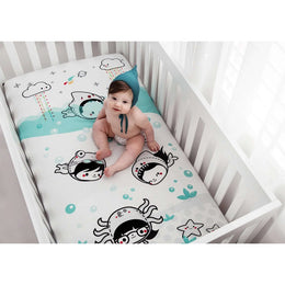 Rookie Humans Organic Cotton Sateen Crib Sheet Dive In