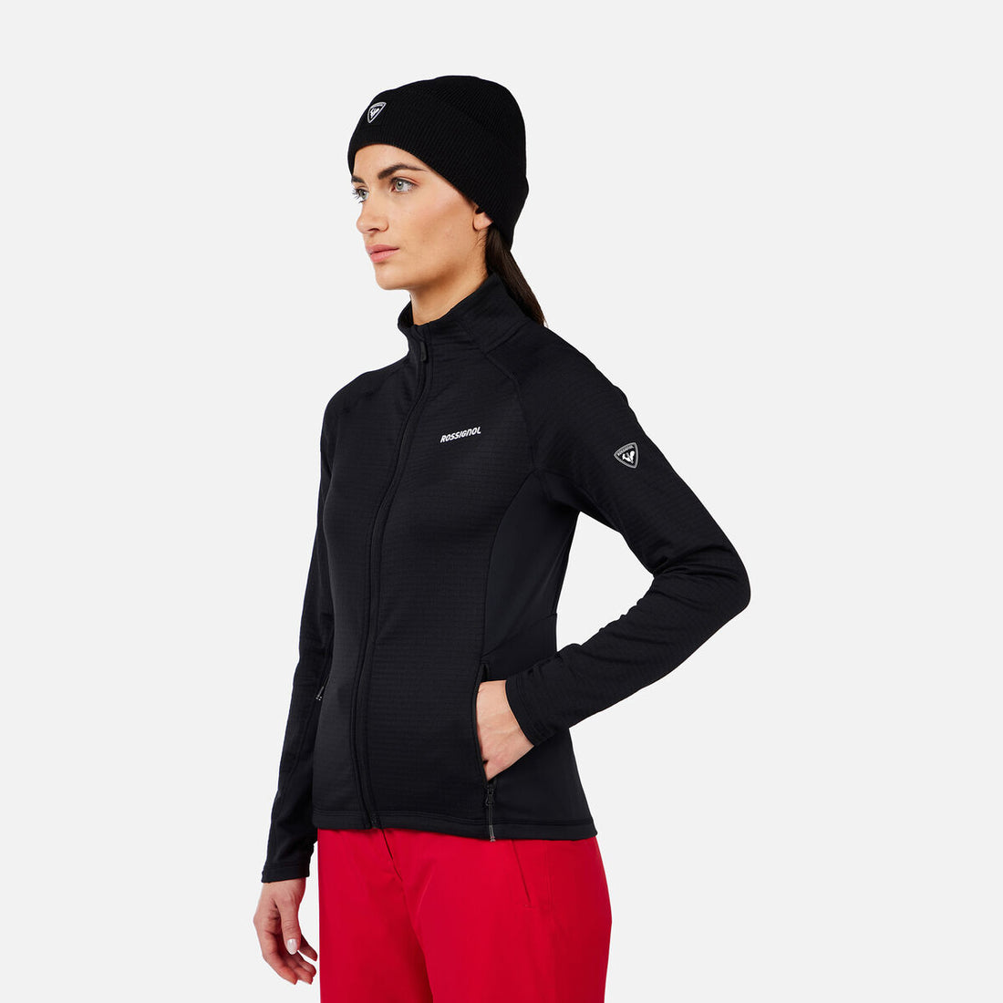 Rossignol Women's Blackside Mix Full-Zip Fleece - Black - view 4