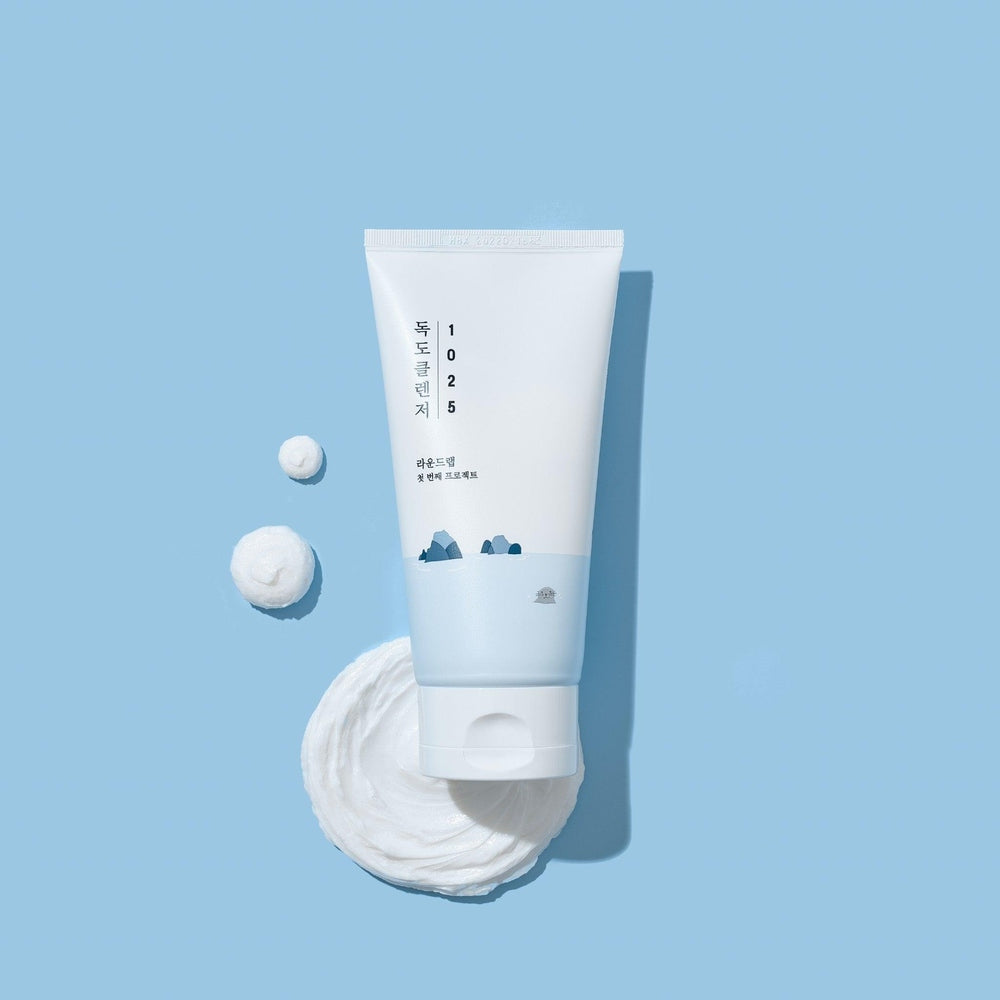 Round Lab 1025 Dokdo Cleanser 150 ml white and light blue tube with mountain graphic
