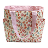 Emerson And Friends Sandy Seashells Reversible Beach Bag Pink And Multi