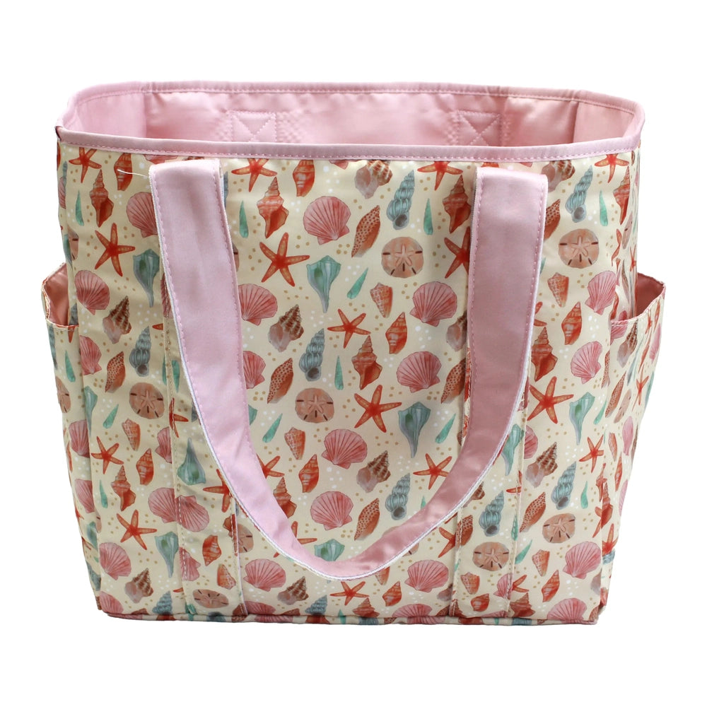 Emerson And Friends Sandy Seashells Reversible Beach Bag Pink And Multi