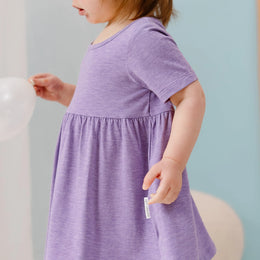 Nest Designs Short Sleeve Dress Violet Blooms