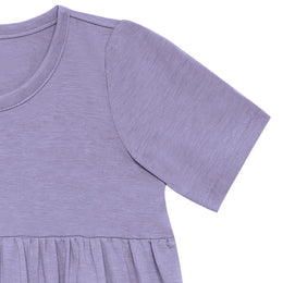 Nest Designs Short Sleeve Dress Violet Blooms