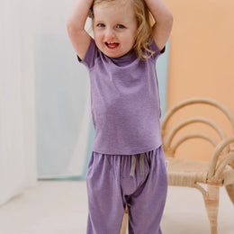 Nest Designs Short Sleeve T Shirt Violet Blooms