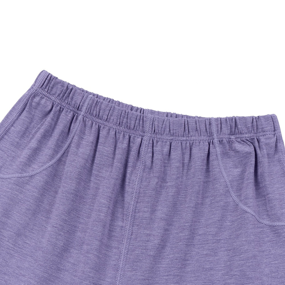 NEST DESIGNS Nest Designs Shorts Violet Blooms Elastic waistband with topstitching and back pockets img 6/6