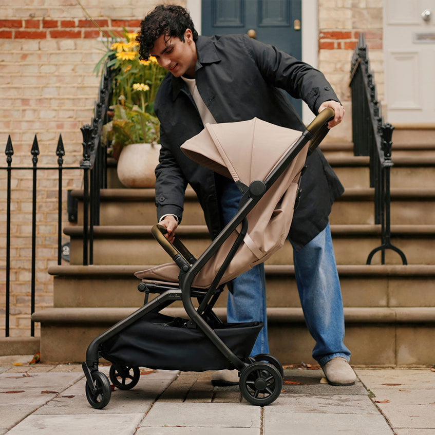 Silver Cross Nia Compact Travel Stroller in Champagne — city folding demonstration