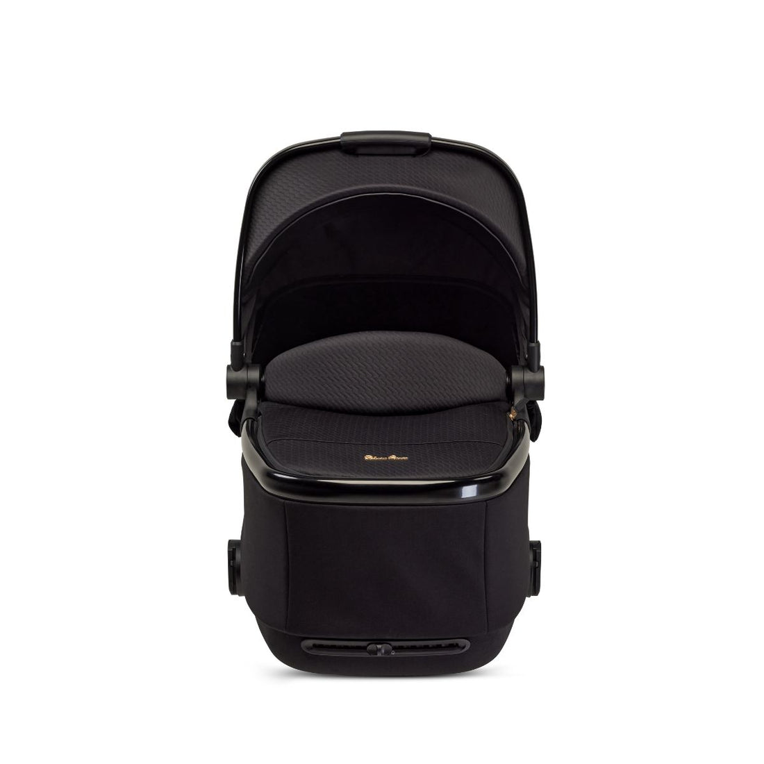 Silver Cross Reef 2 First Bed Folding Bassinet in Espresso — quilted bamboo-lined interior