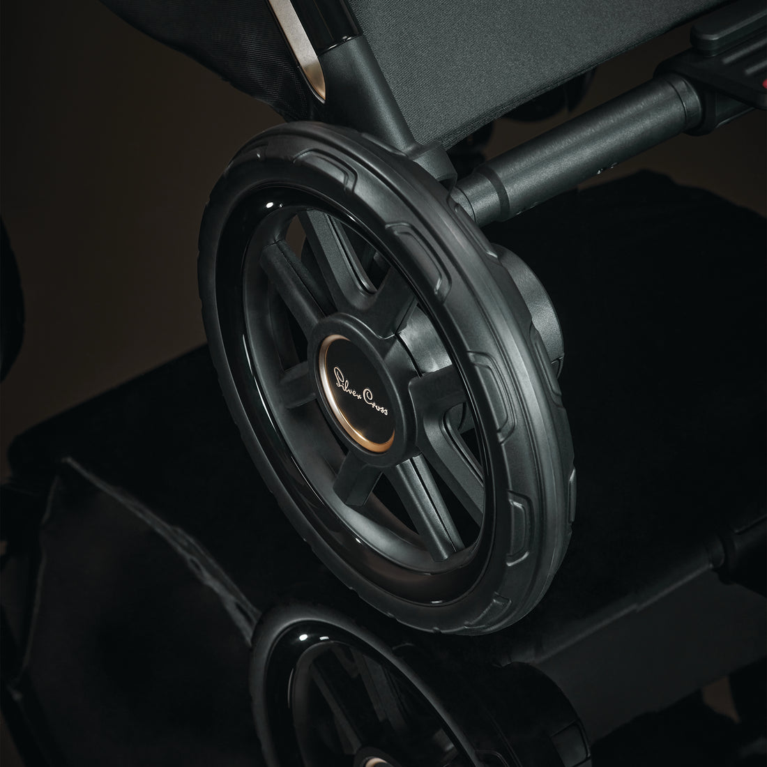 Silver Cross Reef 2 Stroller in Espresso — stroller studio side view
