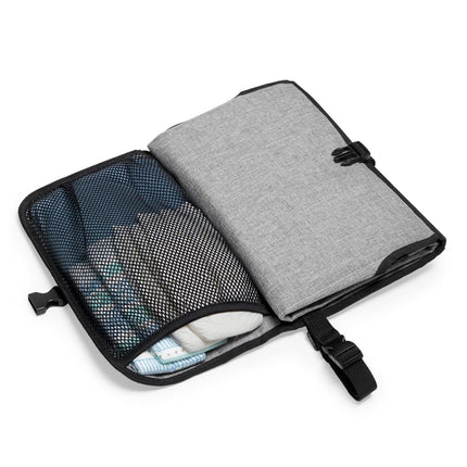 Skip Hop Pronto Signature Changing Station Grey Melange, compact changing tray with mesh pocket