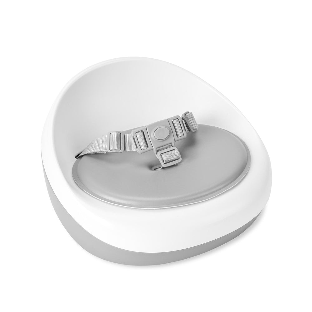 Skip Hop Sleek Seat Booster, grey/white with adjustable safety straps