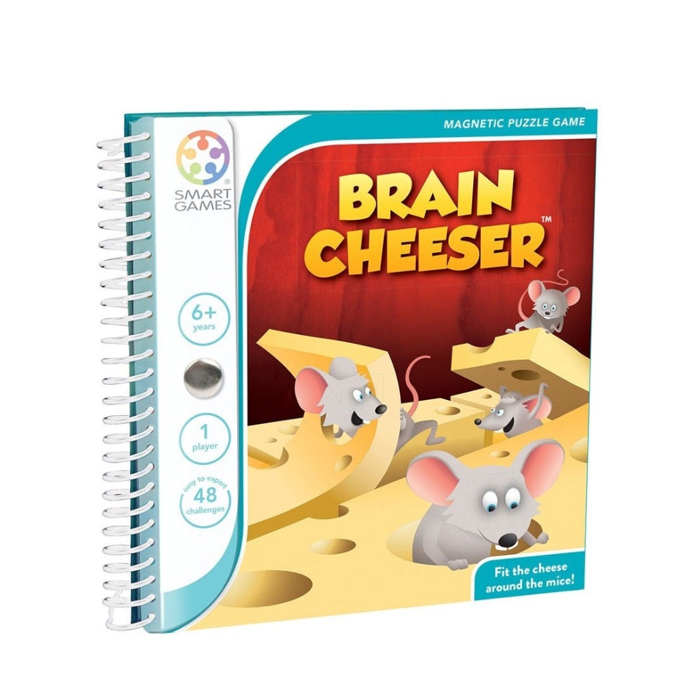 Brain Cheeser magnetic puzzle game by SMART GAMES; educational 1-player toy for kids