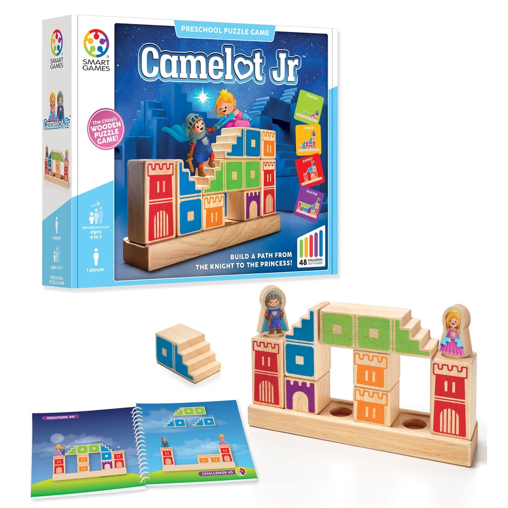 SMART GAMES Smart Games Camelot Jr wooden castle blocks with stairs and character figures img 6/6