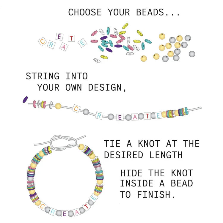 PBI ART Pbi Art Diy Bead Jar Multicoloured includes letter beads and tube beads with step-by-step instructions img 7/9