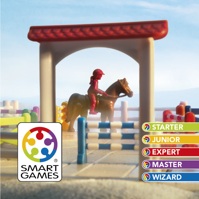 SMART GAMES Smart Games Horse Academy logic puzzle with archway gate and modular fence obstacles img 5/8