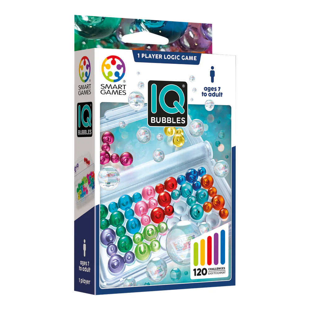 SMART GAMES Smart Games IQ Bubbles transparent tubes with multicolored translucent balls img 1/6