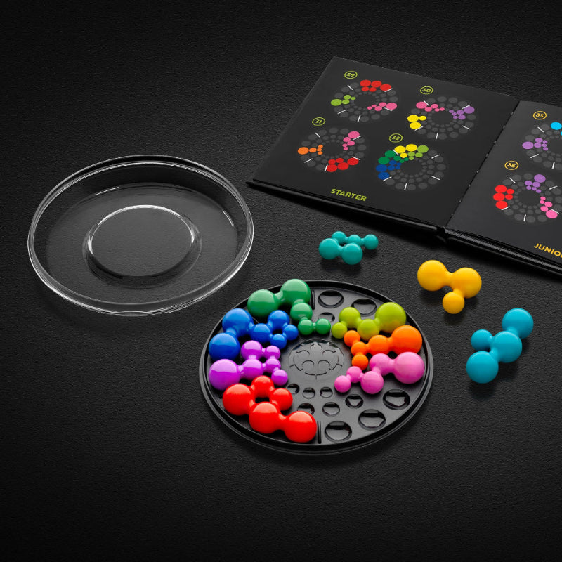 Smart Games IQ Deluxe Circle puzzle game with a round tray and colorful pegs