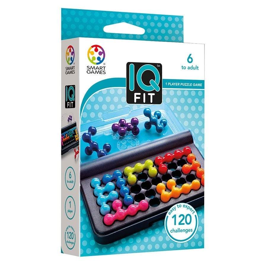 IQ Fit puzzle game by SmartGames; 1 player, 120 challenges, ages 6 to adult
