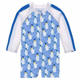 Snapper Rock Penguin Patrol Ls Sunsuit