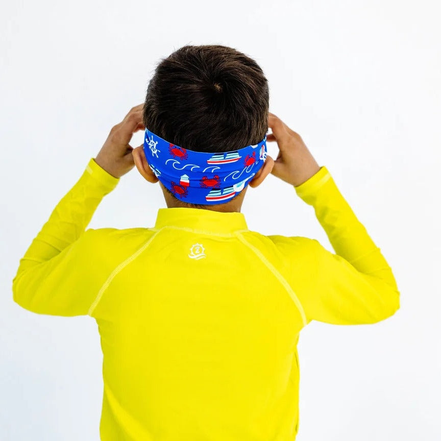 Splash Anchors Away Swim Goggles in Blue Nautical Print