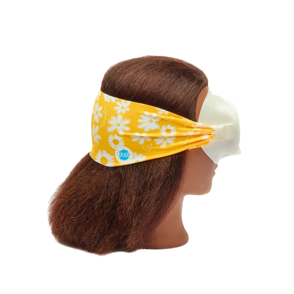 Splash Swim Mask Goggles Daisy Love for kids, yellow floral print