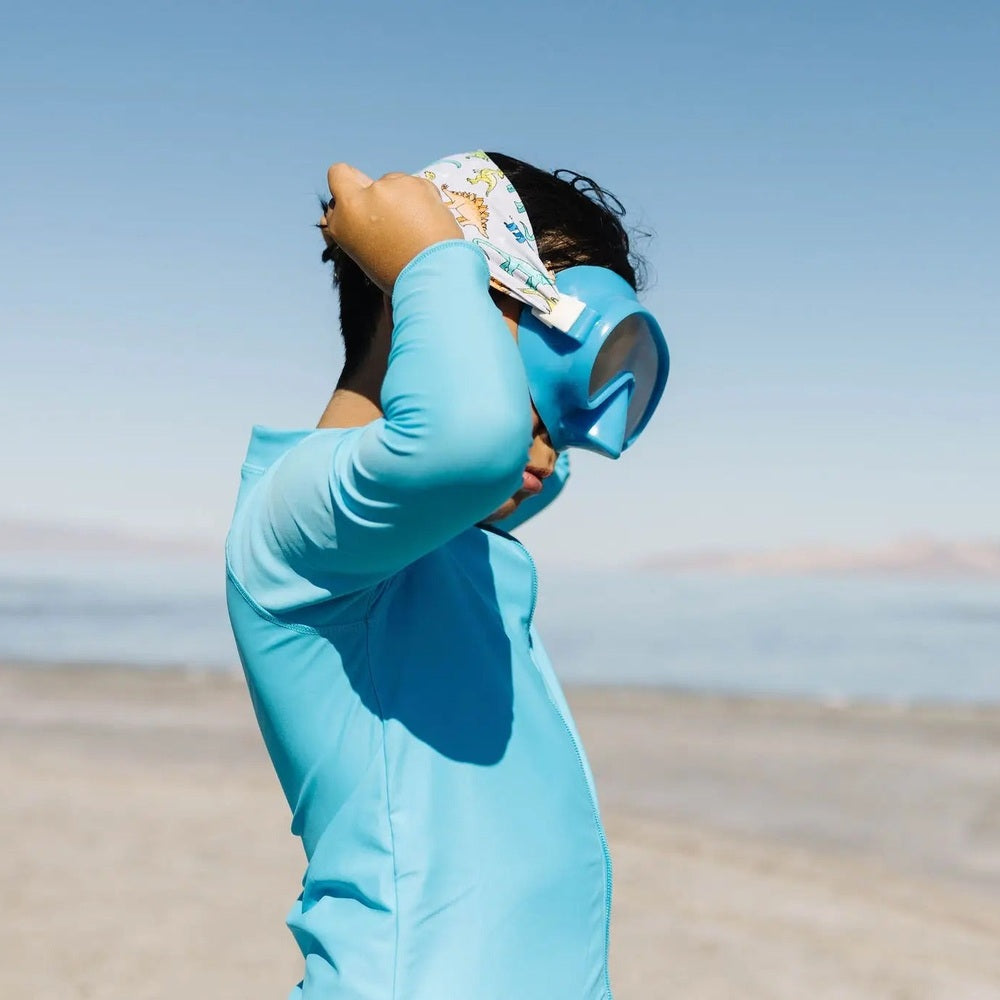 Splash Dino Swim Mask Goggles in Bright Blue