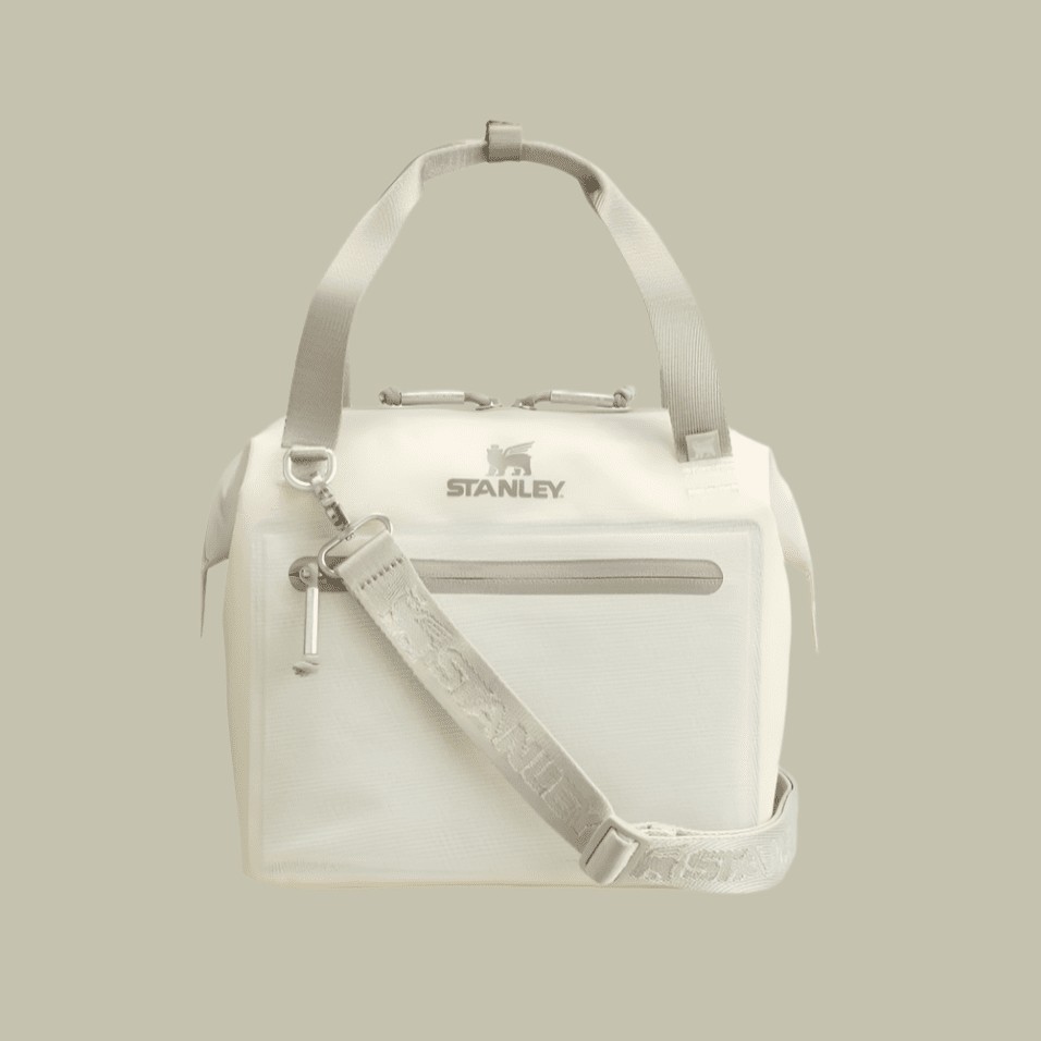 Stanley The All Day Julienne Mini Cooler 7.4 Qt cream bag with beige strap