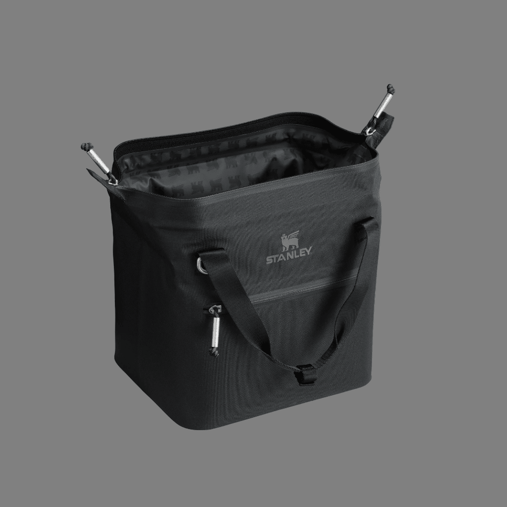 Stanley All Day Julienne Mini Cooler 7.4 Qt black tote with zipper and dual handles