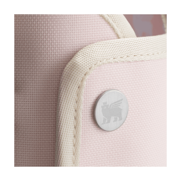 Stanley All Day Quencher Carry-All 40 oz bag in pink canvas with beige trim and STANLEY emblem