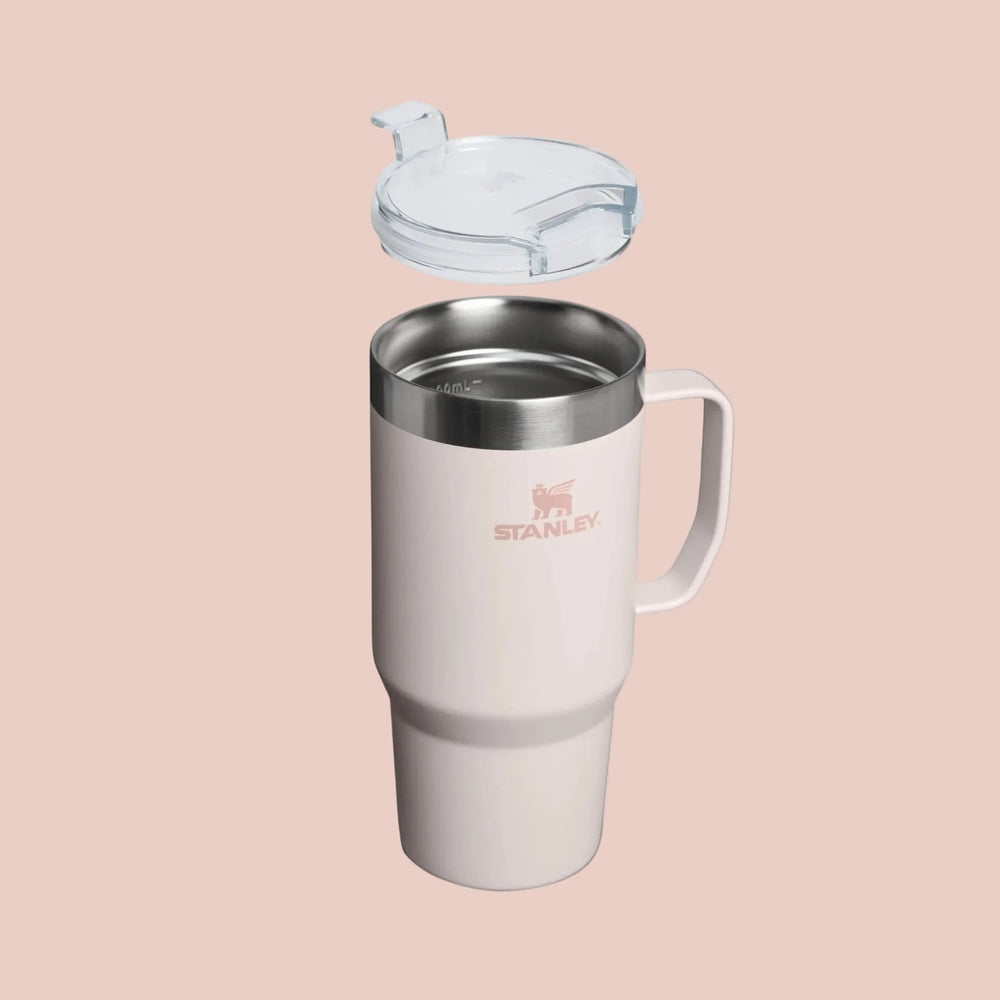Stanley The Everyday Suburban Mug 16oz in Blush Pink with clear lid