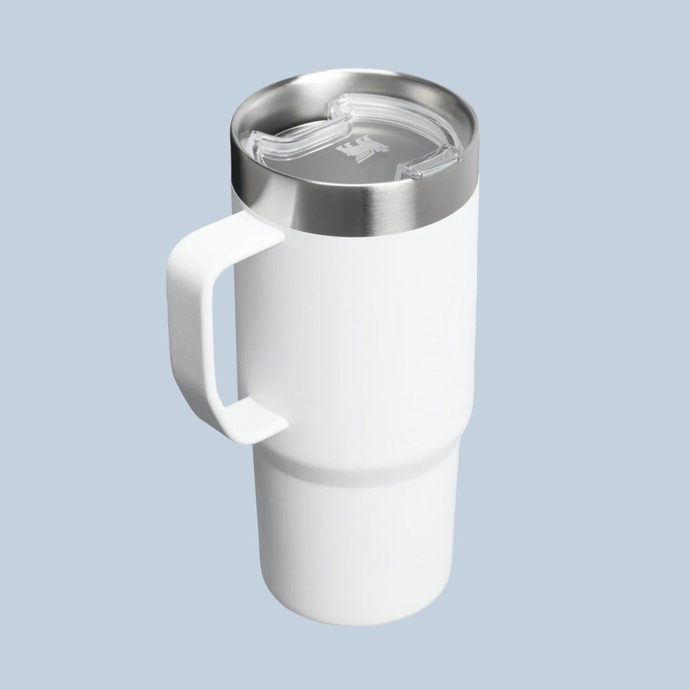 Stanley The Everyday Suburban Mug 16oz Travel Mug in White with Clear Flip-Top Lid