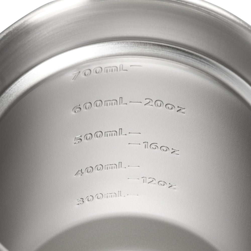 Stanley The Everyday Suburban Mug 16oz in Stainless Steel interior with embossed measurement marks