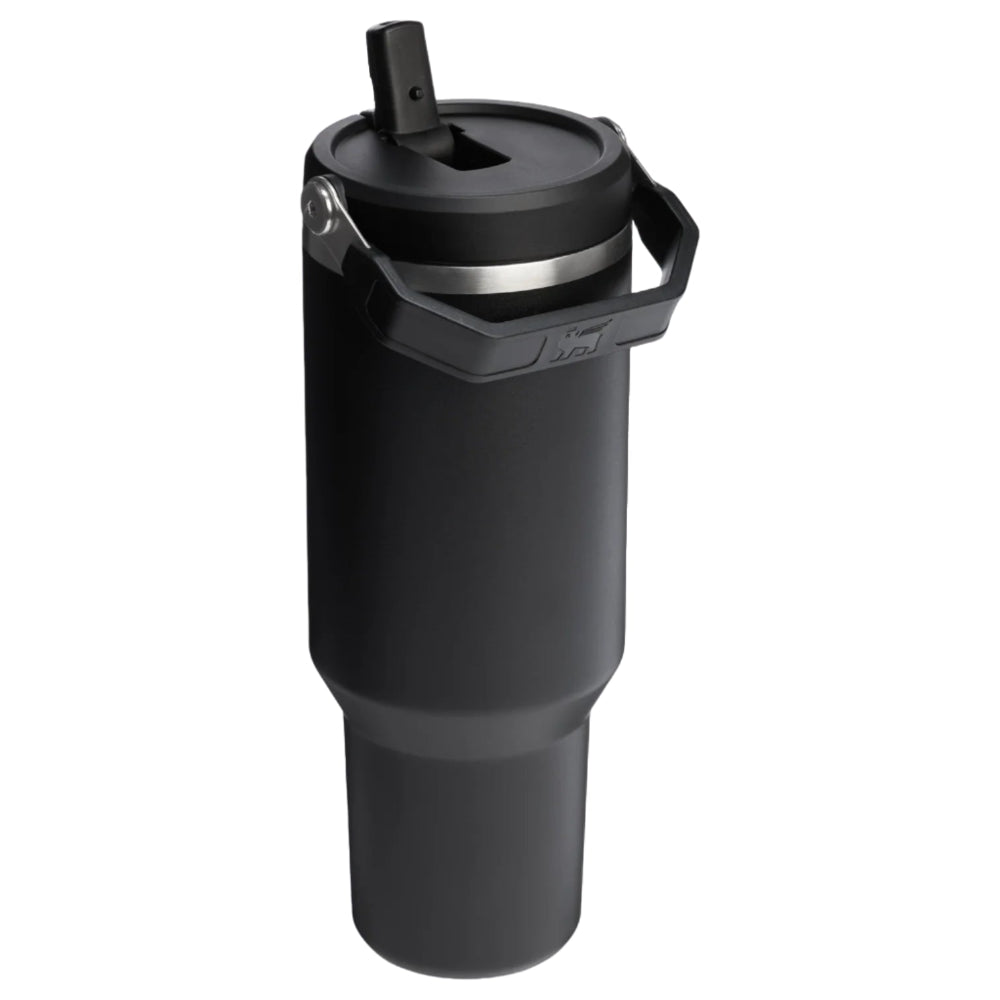 Stanley IceFlow Flip Straw 2.0 Tumbler 40 oz black with flip lid and carrying handle