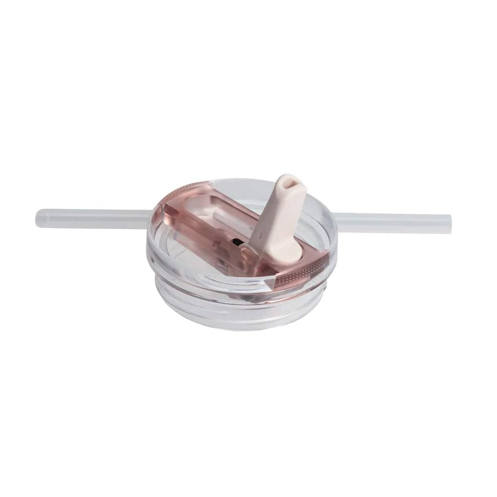 Stanley The Quencher Protour Flip Straw Tumbler 30 oz, pink lid with flip straw opened.