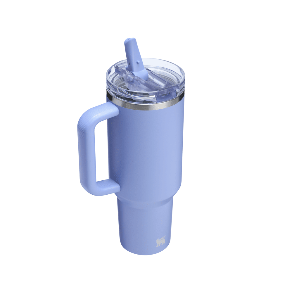 STANLEY The Quencher ProTour Flip Straw Tumbler 40 oz in light blue with handle