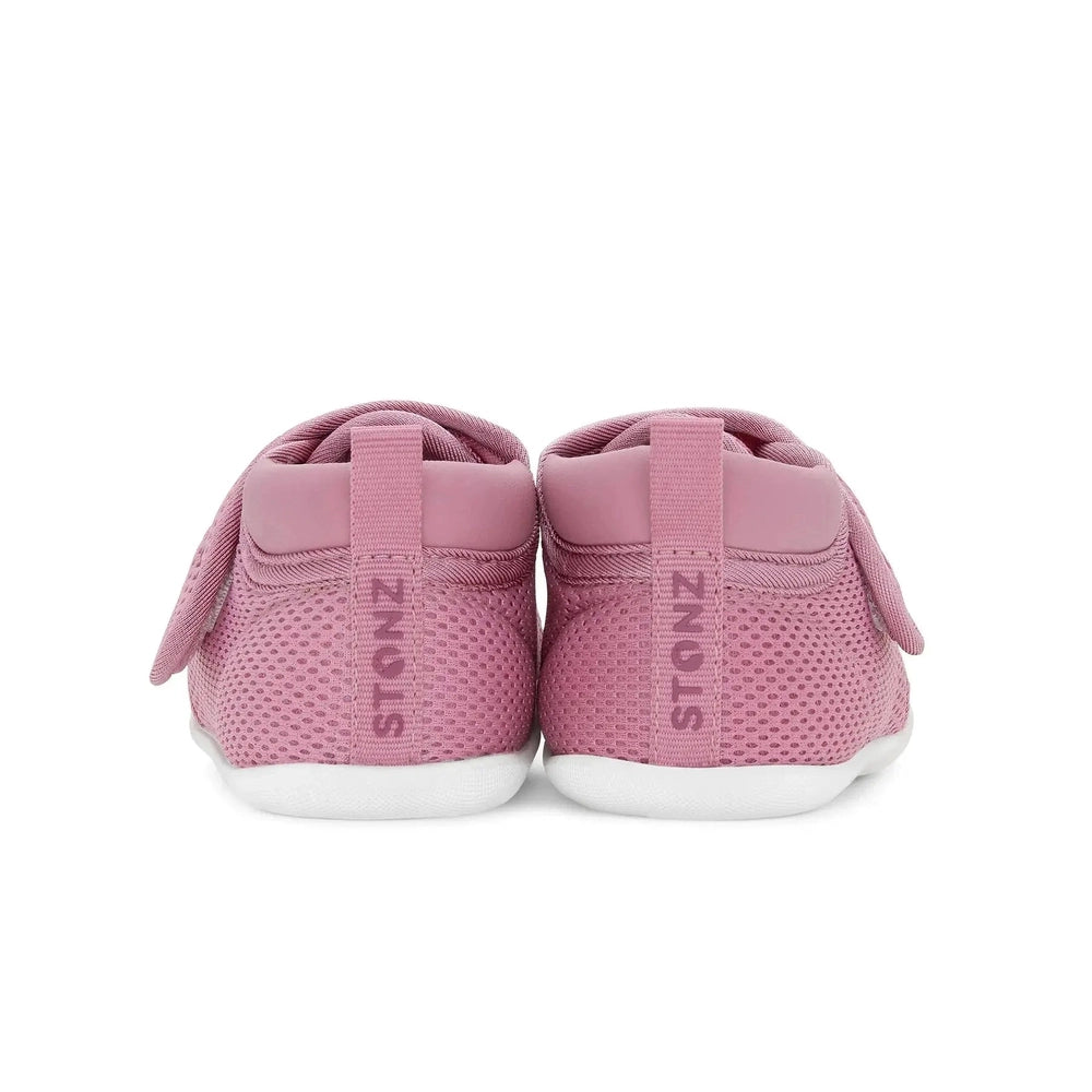 Stonz Cruiser Original Baby Shoes Dusty Rose pink mesh with white soles; pair of toddler shoes shown side by side.