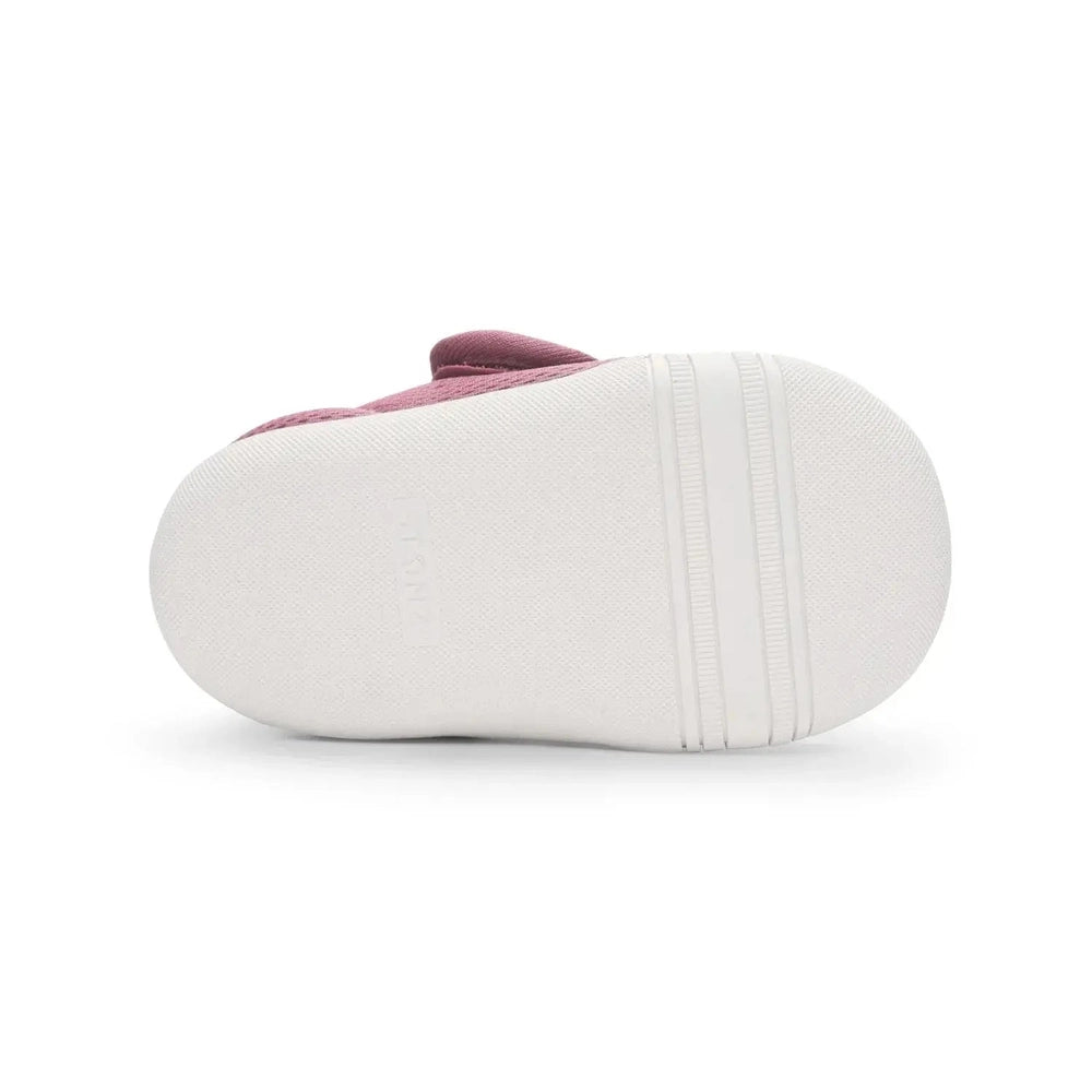 Stonz Cruiser Original Baby Shoes Dusty Rose showing white-grip sole for toddler traction.